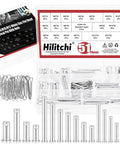 51 Piece Clevis Pins Assortment Kit With Zinc Plated Cotter Pins Includes 18 Sizes M5 M6 M8 M10 M12 displayed with labeled box