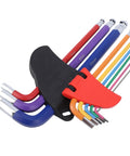 Awesome 9-Piece Colored Metric Hex Key Set With Ball End Wrenches Made From Hardened Crv And S2 Steel Perfect For Bike Repair Furniture Building And Electrical Fixes With Non Slip Grip And Super Durable Color Coded Design. 9-piece metric hex key set on holder, color coded, 1.5mm-10mm