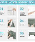 Installation steps for Door Window Curtain Panel For French Doors Skylight And Patio, Room Darkening Draft Blocking Thermal Insulated Privacy Shade.
