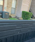 Tailgate Molding Cap Top Cover For 2007 2013 Toyota Tundra installed on vehicle's tailgate, showing durable black plastic finish.