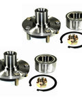Two Front Wheel Hub And Bearing Kits With Nut And Retaining Clip For 2001 To 2006 Hyundai Santa Fe, 2005 To 2009 Hyundai Tucson, And 2006 To 2008 Kia Sportage, Replaces OEM 51750 3A003, 510034, And Dorman 930 601, QS 9000 ISO 9001 Certified