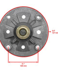 Premium Replacement Drive Belt Kit For John Deere D130 Lawn Mower With 42 Inch Deck Spindles Blades Idlers Pulley Rebuild Parts To Fix Clutch And Drivetrain Issues Fast, 5.0-inch pulley
