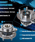 Front Wheel Bearing Hub Assembly Fits 2019-2024 Toyota Corolla, 2016-2022 Prius, 5-lug hub with specifications diagram.