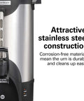 Commercial 40 Cup Stainless Steel Coffee Urn With No Touch Dispensing Double Wall Thermal Carafe 120V NSF Certified