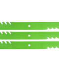 61 Inch Deck Toothed Mower Blade Set for Scag Ferris and Husqvarna, Replaces 48111 482879 1520842 and 539101733, 3 Pack