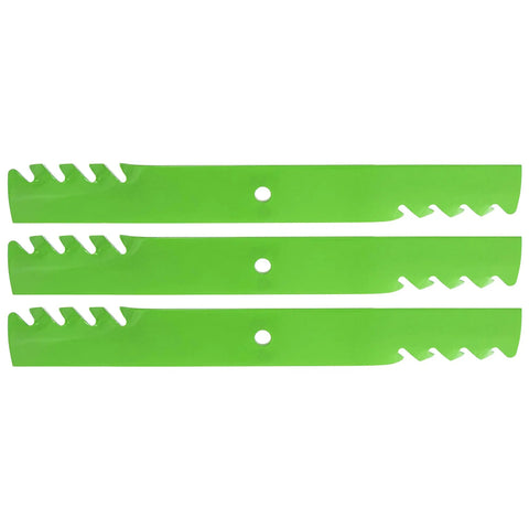 61 Inch Deck Toothed Mower Blade Set for Scag Ferris and Husqvarna, Replaces 48111 482879 1520842 and 539101733, 3 Pack