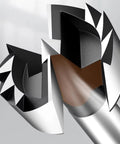 Close-up view of Premium Alloy Steel Heavy Duty Forstner Bit Set featuring sharp precision cutters for woodworking projects.