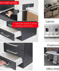Heavy Duty Drawer Slide Rail 2-Section Telescopic Guide With Smooth Glide Bearings in cabinets and office desk.