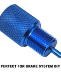 Pro Shop Grade Brake Proportioning Valve Bleeder Tool Compatible With Gm Combination Valves Pv2 Pv4, blue aluminum design, perfect for DIY.