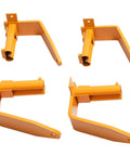 4 Pack Universal Stake Pocket Camper Tie Downs For Full Size Pickup Trucks, Heavy Duty Steel, Powder Coated Orange, Includes Screws And Instructions, Replaces TDSF NN2297