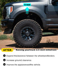 Tough As Nails 2.5 Inch Front Leveling Kit For Ford F250 F350 Super Duty 4WD 2005 Through 2024 shown on truck with lifted front end.