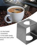 Durable Stainless Steel Coffee Drip Rack And Filter Cup Holder Station with coffee mug and beans, engineered for pour over brewing.