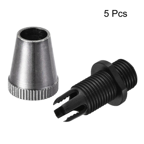 Cable Glands Strain Relief Wire Connectors For Hanging Lights And Ceiling Pendants Black Metal 5 Pack One Eighth IP Thread