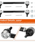 Two Piece Golf Cart Steering Tie Rod End And Shaft Kit For TXT Medalist Marathon 1994 2001 Fits Gas And Electric Carts Kickass Steering Upgrade For A Smooth Tight Ride And Long Lasting Performance. Black metal tie rod ends and shafts with hardware.