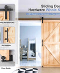 EaseLife Eight Foot Sliding Barn Door Track And Hardware Kit With Basic J Pulley For Smooth Quiet Operation And Easy Installation