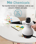 Akpiian Handheld Steam Cleaner For Home Deep Cleaning With 10 Bonus Accessories features a portable design, producing chemical-free hot steam.