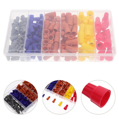 Solid HAKIDZEL 158 Piece Electrical Wire Caps Assortment Kit With Spring Terminal Nuts For Quick Outdoor Wiring And Perfect Electrical Box Connections To Secure Your Circuits Without Any Drama Or Loose Wires, clear plastic organizer with colored wire nuts