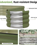 Galvanized steel with anti-rust coating detail of 4 In 1 Modular Raised Garden Bed Kit With Adjustable Sizes For Vegetables And Fruits.