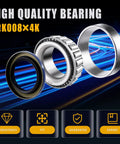 High quality bearing components for Beefed Up Trailer Wheel Hub Kit For 6000 To 7000 Lb Axles With Chrome Steel Bearings, Double Lip Seal And Cotter Pin, Includes 25580 25520 And 14125A 14276 Bearings Along With 21333TB 22333TB Seals