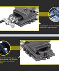 Get This Bad Boy Of A 3 Inch Heavy Duty Bench Vise Cast Iron Construction With Solid Steel Jaws showing jaw surface and sturdy base.