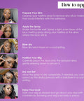 Steps to apply Lace Melting Spray For Wigs With Extra Hold No Residue Bond Adhesive Ashy Lace Eliminator with images
