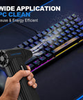 Two In One Air Duster And Vacuum Beast With 130000 RPM Brushless Motor used on a keyboard