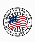 "Made in the USA" badge with American flag for Silhouette Target Pack 12x22 Inches For Indoor And Outdoor Shooting Practice Red Police Style Silhouettes 50 Count Great Value Perfect For Range Day Training At 25 Yards.