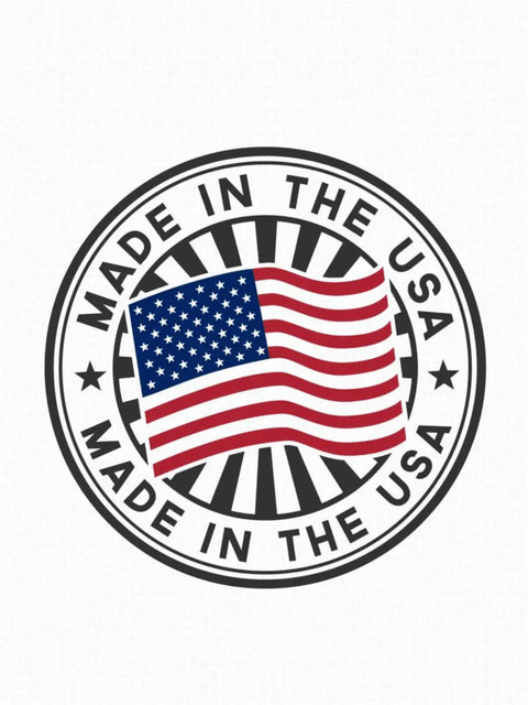 "Made in the USA" badge with American flag for Silhouette Target Pack 12x22 Inches For Indoor And Outdoor Shooting Practice Red Police Style Silhouettes 50 Count Great Value Perfect For Range Day Training At 25 Yards.
