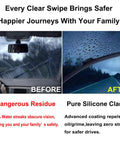 Beam Wiper Blades for Tesla Model Y 26 By 20 Inch All Season Direct Fit Windshield Wipers 2018 2025 before and after performance.
