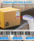 USB 1D Barcode Scanner Handheld Wired CCD Image Scanner That Reads Code 128 UPC EAN from Paper or Screen scanning a box on conveyor