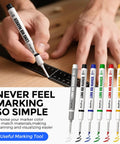 Kickass 44 Piece Carpentry Marking Kit With Heavy Duty Construction Pencils and Long Nib Markers on a wooden surface.
