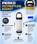 Polypropylene Sea Strainer Basket Replacement For Perko 0493 Series Marine Strainers with patent pending handle detail