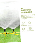 Automatic Rotating Lawn Sprinkler System For Gardens And Lawns, 360 Degree Water Irrigation Sprinkler with dual nozzles spraying
