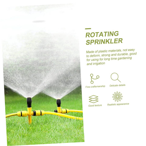 Automatic Rotating Lawn Sprinkler System For Gardens And Lawns, 360 Degree Water Irrigation Sprinkler with dual nozzles spraying