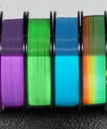 Glow In The Dark 3D Printer Filament Bundle Multicolor PLA 1.75mm 250G X 4 Pack In Green Blue Purple And Rainbow For Makers And DIYers