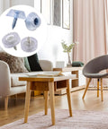 100 Pack Rubber Screw Covers With Clear PVC Head Caps And Metal Screws, Low Profile Floor Protectors For Wood Furniture