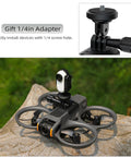 Expansion Bracket for Avata 2 FPV Drone with quarter inch adapter and mounted camera on rocky surface