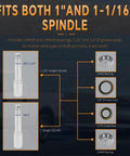Two 4-lug trailer hub kits for 1 in or 1-1/16 in spindles, 2000 lb capacity; includes L44643/L44649 bearings and seals.