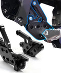 Six-Position Adjustable Bolt-On Footpeg Bracket For Talaria Sting MX3 MX4 Electric Dirt Bike Black Aluminum CNC Lightweight Durable Rest