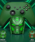 Upgraded Dual Controller Charger Dock With 2x5520mWh Rechargeable Battery Packs For Xbox One Series X S Controllers Green