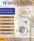 Easy Install Washer Door Lock For Front Load Machines, Compatible Lid Switch Repair Kit, No Fuss Replacement That Fits GFW510SCN0WW And Other Front Load Models, Durable, Secure Lock For Quiet Laundry Days, WH01X29528