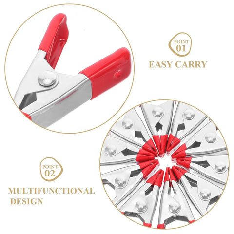 Heavy Duty 2-Inch Metal Spring Clamps Kit With Rock Solid Grip For Woodworking Diy Projects Outdoor Tents And Studio Backgrounds That Hold Tight, red metal clamp