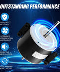 RV Air Conditioner Fan Motor With Capacitor 1/4 HP 3 Speed Beefed-Up Replacement for Dometic Brisk Air II and Genteq F48AF70A61