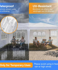 10x20 Ft Pop Up Canopy Tent With Six Sidewalls And Mosquito Netting, Heavy Duty Commercial Instant Outdoor Shelter In Use