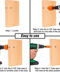 VIKITON door lock hole saw kit with orange 1-inch and 2-1/8-inch bi-metal bits for drilling wood doors
