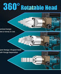 Cordless Hydraulic Flange Spreader Tool 8T 18V Battery Powered Portable Pro Grade Separator 360° rotatable head design