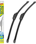 Two pack of Straight Up Tough 26 And 16 Inch Windshield Wiper Blades With Heavy Metal Frame for all weather use.