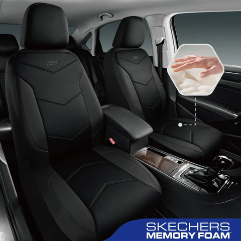 Memory Foam Leather Car Seat Covers For Ultimate Comfort And Support Ride Ready Front Seat Covers Airbag Compatible, interior view.