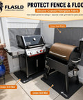 Heavy Duty Fireproof Grill Backsplash Mat To Shield Your Deck Fence And Railing From Scorching Heat Grease Splatter And Smoke used under grills.