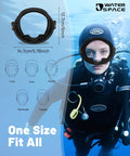Diver facing camera wearing Dope Anti Fog 180 Degree View Diving Mask for Adults Teens Women Men With Tempered Glass Lens.